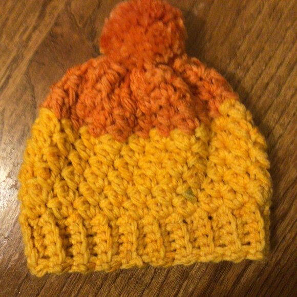 Winter Hat For Child.Handmade Crochet,#6 Bulky Yarn.Warm & Cozy.Fits Head 14-18" - Picture 2 of 2